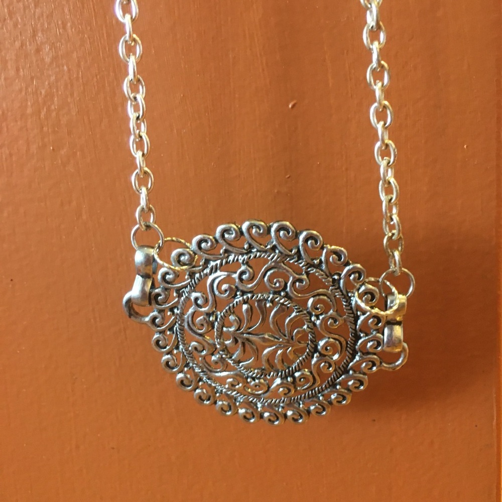 New York & Co. Sliver Tone Chain with Pendant